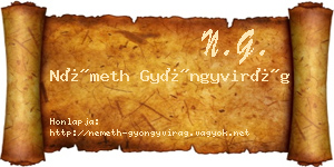 Németh Gyöngyvirág névjegykártya